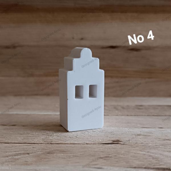 Deko 1 Petit Häuschen Scandi Style No 4 weiß